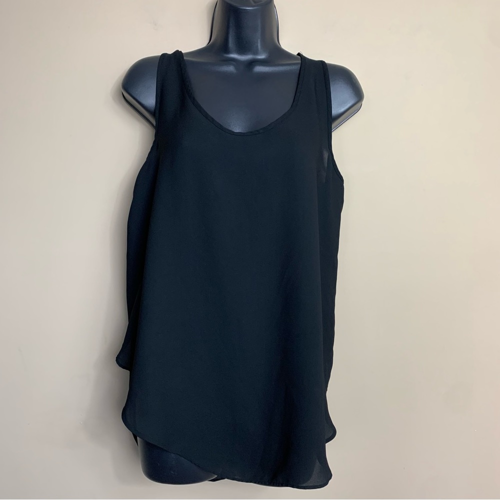 Gap Black Flowy Layered Tank Top